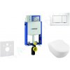 GEBERIT - Kombifix Modul na závesné WC s tlačidlom Sigma30, biela/lesklý chróm + Villeroy Boch - WC a doska, DirectFlush, SoftClose, CeramicPlus 110.302.00.5 NI5