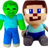 MINECRAFT SADA PLYŠOVÝCH MASKOTOV 2v1 STEVE DIEŤA + ZOMBIE 2 MASKOTKY