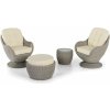 Ratanove kresla set do záhrady či terasu - 2 elegantné moderné kreslá + stolík + taburetka