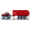 Siku Farmer 1844 Traktor Massey Ferguson s vlečkou 1:87