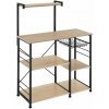 tectake 404755 kuchynská polica crawley 90x40x131,5 cm - industrial svetlé drevo, dub sonoma