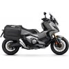 Kompletná sada bočných čiernych hliníkových kufrov SHAD TERRA BLACK 36L/36L, vrátane montážnej sady SHAD HONDA X-ADV 750