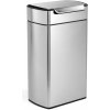 NIKARO s.r.o. Dotykový hranatý odpadkový kôš Simplehuman 40l, matný nerez
