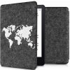 Puzdro KW Mobile Felt Travel Outline - KW5626008 - pre Amazon Kindle Paperwhite 5 (2021) - tmavo šedé (KW Mobile obal na Amazon Kindle Paperwhite 5 (2021), AutoSleep, motív Felt Travel Outline, tmavo