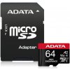 ADATA 64GB MicroSDXC UHS-I U3 V30S HIGH + adaptér AUSDX64GUI3V30SHA2-RA1