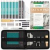 Sada na kreslenie XL s grafickými, uhlíkovými, skicovacími ceruzkami a skicár