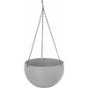 Strend Pro Kvetinac GDA Modern 835 visiaci reťaz 26x16cm tmavosivá