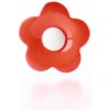 Pro Háčkování Knoflík kytka 17 mm, oranžový s bílou