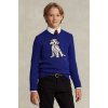 Polo Ralph Lauren detský bavlnený sveter tenký 323920667001 modrá