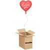 HeliumKing Balónový box - Červené srdce love you 45 cm