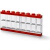 Vitrína LEGO pre 16 minifigúrok, červená