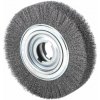 Lessmann 377051 | Odihľovacia rotačná kefa stolová brúska 250x60 / 0,20 oceľový drôt zvlnený