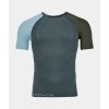 Pánske funkčné tričko Ortovox 120 Comp Light Short Sleeve M Veľkosť: M / Farba: modrá/tm.sivá