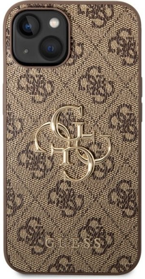 Guess 4G Metal Logo iPhone 14 Plus - hnedé