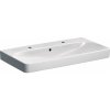 Geberit Smyle Square Umývadlo, 90x48 cm, s prepadom, 2 otvory na batérie, biela 500.252.01.1