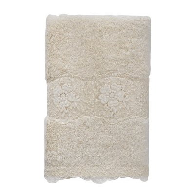 Soft Cotton uterák Stella s čipkou 50 x 100 cm krémová