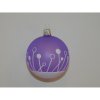 ONREX Vianočná ozdoba sklenená guľa fialová vetvičky pr. 7 cm