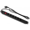 QOLTEC 54468 Power strip pre RACK 1U 16A PDU 6xSCHUKO 2m
