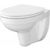 Cersanit Cersania SimpleOn, závesná WC misa 52,5x36x37,5 cm + sedátko s pomalým zatváraním z duroplastu, horizontálny odpad, biela, S701-554