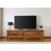 Bighome - CAMBRIDGE TV stolík z akácie, lakovaný medový, 240x40x55