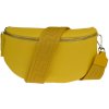 NovaKabelka.sk Reni Grande Gialla s prídavným popruhom II kožená talianska crossbody kabelka žltá