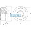 Matica s golierom DIN 6923 M16 |10| pozink
