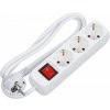 BGS technic Zásuvková lišta| 3 zásuvky so spínačom | prívod 1,4 m | 3 x 1,5 mm² | IP 20 (BGS 3371)