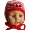 abenys kojenecká čiapka BABY - s menom červená pružkovaná Veľkosť: 56