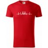 Mýval EKG - Tričko z organickej bavlny - 2XL ( Červená )