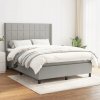 Boxspring posteľ s matracom bledosivý 140x190 cm látka