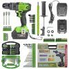 Procraft SPA18BL/DBS101 Aku vŕtací skrutkovač s príklepom Brushless so sadou bitov (4,0 Ah)