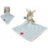 Teddies Somár zaspávač plyš 25x25cm modrý na karte v sáčku 0+