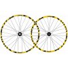 Mavic Deemax DH Yellow, zapletené kolesá Mullet (pár) - 20x110/12x157 - 6-Bolt - HG orech