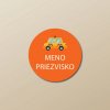 Nažehľovacie menovky na oblečenie (Kopírovat) - 3ks, Kruh 2,3 × 2,3 cm, Taxi, Oranžová