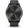 Garmin vivomove Trend, Nerezová luneta Slate, pouzdro Black, silikonový řemínek