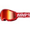 100% Strata 2 Red, mtb okuliare - Red Mirror Lens