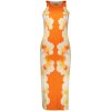 Dámske dlhé šaty DESIGUAL oranžovej farby L Arancione