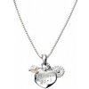 Detský strieborný náhrdelník s diamantom P3114W