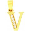 iBrill Zlatý prívesok - písmeno 