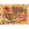 Ceduľa Coffee Fast Tasty 30cm x 20cm Plechová tabuľa
