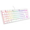 Genesis tichá herní klávesnice THOR 303/TKL/RGB/Outemu Peach Silent/Drátová USB/US layout/Bílá (NKG-2063)