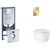 Grohe Rapid SLX - Set predstenovej inštalácie, klozetu, dosky SoftClose a tlačidla Arena Cosmopolitan S, Cool Sunrise SANI11BB4120