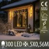 Vianočná svetelná záclona Led DOT vonkajšia flash - 300led - 5x0,56m - teplá biela+studená biela