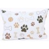 MKLozkoviny.sk Bavlnená obliečka na vankúš Renforcé 50 x 70 cm – Psie labky biele- -