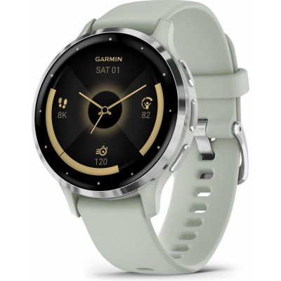 Chytré hodinky Garmin Venu 3S Silver/Sage Gray Band (010-02785-01)