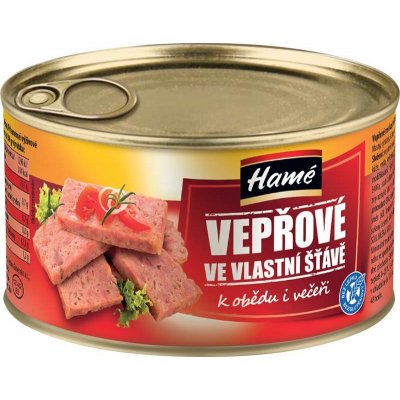 Hamé vepřové ve vlastní šťávě, 400g