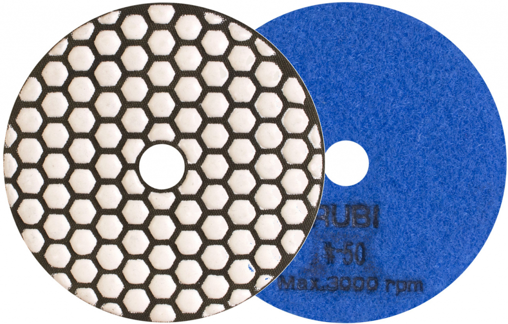 RUBI Leštiaci diamantový kotúč RUBI 100 mm - zrnitosť 50 na sucho