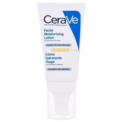 CeraVe Moisturizing Facial Lotion SPF50 hydratační péče pro normální a suchou pleť 52 ml pro ženy
