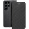 Puzdro Luna Book Carbon Samsung Galaxy S23 Ultra - čierne