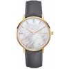 Classy dámske hodinky s opálovým odleskom Šedé